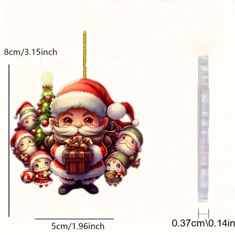 

Рождественский акриловый яркий украшение Санта-Клаус для интерьера автомобиля, радостное украшение