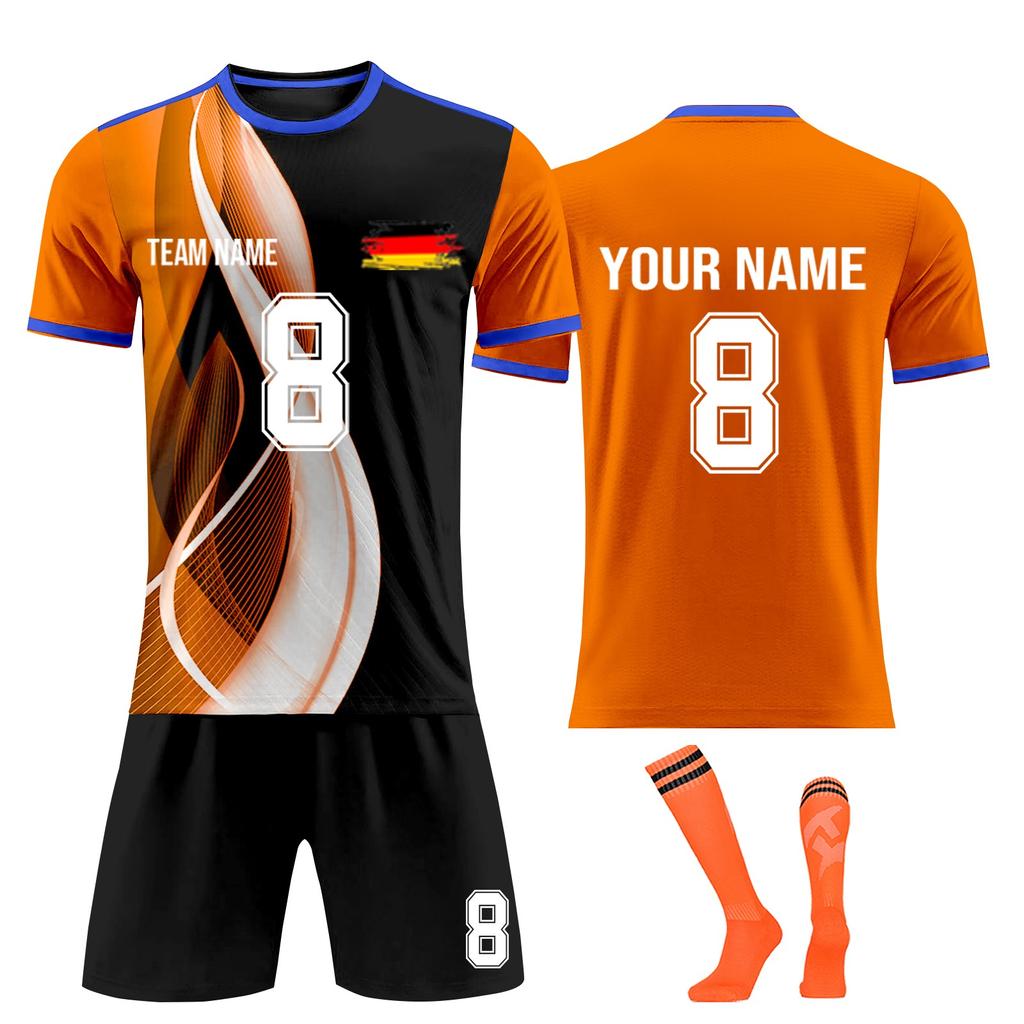 Personalised Shirts Kit Mens Girls With Name Number Custom Football Jerseys For Boys Training Suit