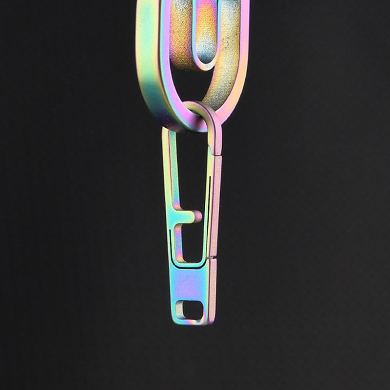 Titanlegierung Reißverschlussanhänger Kopf Zubehör Verbinder Schlüsselanhänger Outdoor Tragbares Kleines Werkzeug Für Tasche Kleidung Beschläge