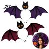 Gothic Style Hairband for Women Halloween Bat Hairband, Plush Wing Headband, Three Dimensional Costume Cosplay Party Accessories And Girls Burgundy