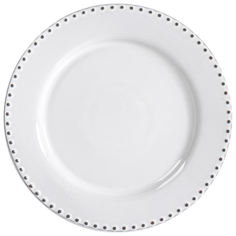 Irregular Beads, Shallow Plates, Ceramic Tableware, Pasta Plates, Homestay Salad Plates, Restaurant Dishes, Micro-Defects