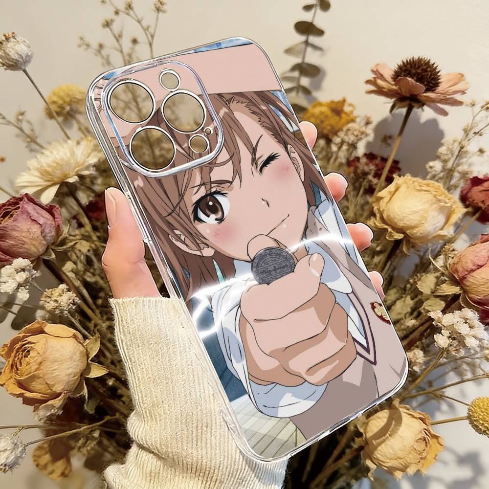 

Mikoto Misaka Phone Case Transparent Silicone Soft For iPhone 17 16 15 14 13 12 11 Mini Pro Max Plus iPhone15