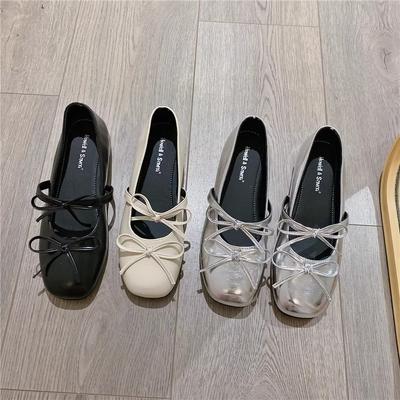 Bow Shallow Mouth Inner Height Increase Mary Jane Single Shoes Women's 2025 New Fashion Versatile Skirt Evening Shoes