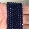 4mm Natural Lapis Lazuli Blue & White Faceted Stone Beads for DIY Jewelry Accessories
