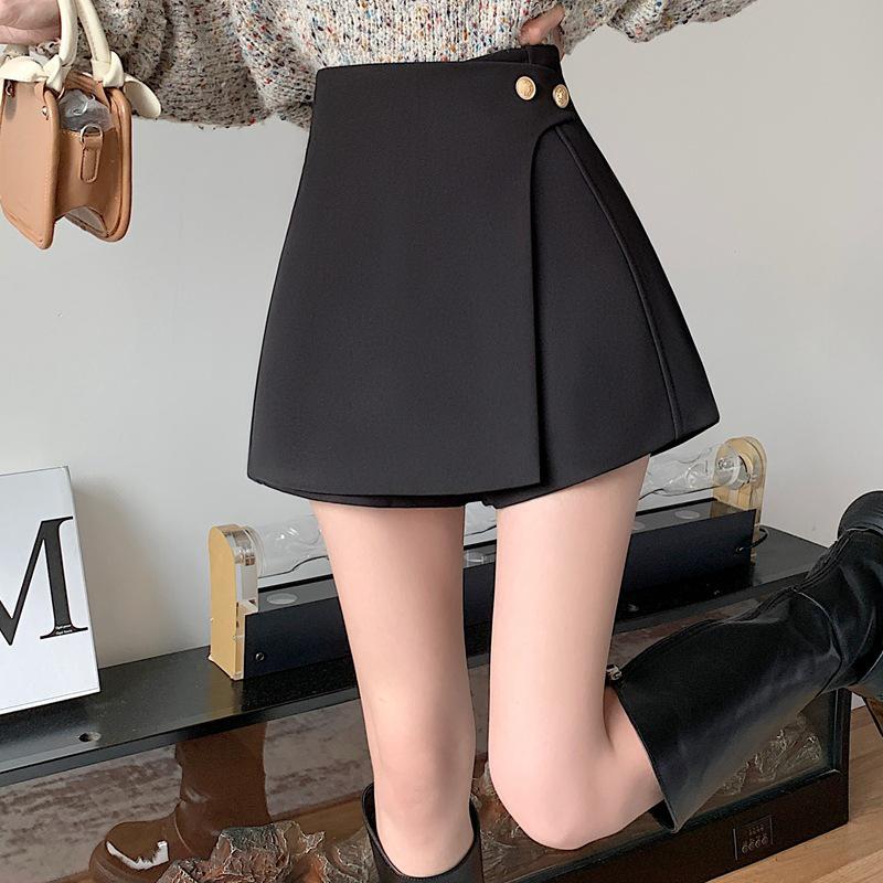 Petite Damen A-Linien Culottes mit hoher Taille – Frühling/Herbst 2025 Booty Shorts Anzug