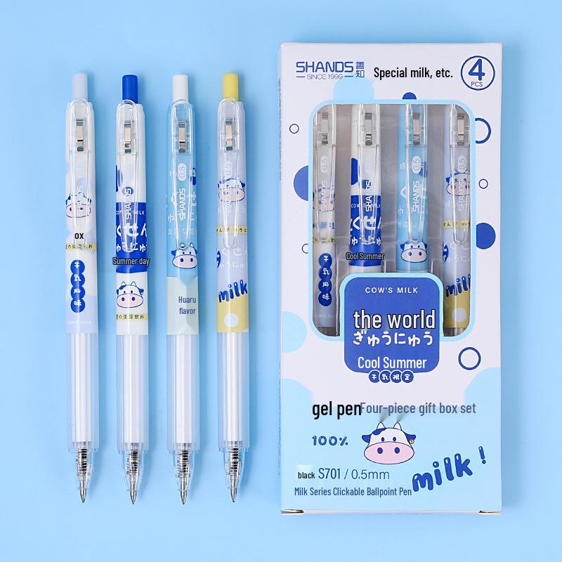 Cartoon Black Ink Gel Pen with 0.5mm Bullet Tip for Students