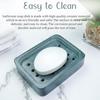 Crocon Grey Marble Soap Tray for Kitchen & Bathroom – Handmade Stylish Soap Dish with Small Hole Design (Size: 4.3x3.5 Inches)