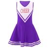 Kids Girls Cheerleading Costume School Performance Cosplay Party Clothing Sleeveless Letter Print Dress