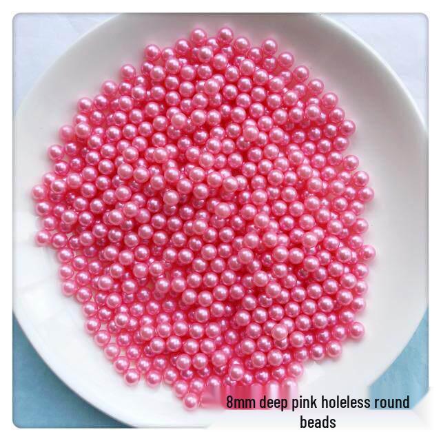 8mm High Brightness Holeless Round Faux Pearl Beads for Flower Bouquet Decoration