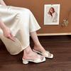 Fashion 2025 Summer New Women's High-heel Casual Sandals Elegant French Style Lace Bow Open Toes Slippers Comfortable Fashion Cool Shoes