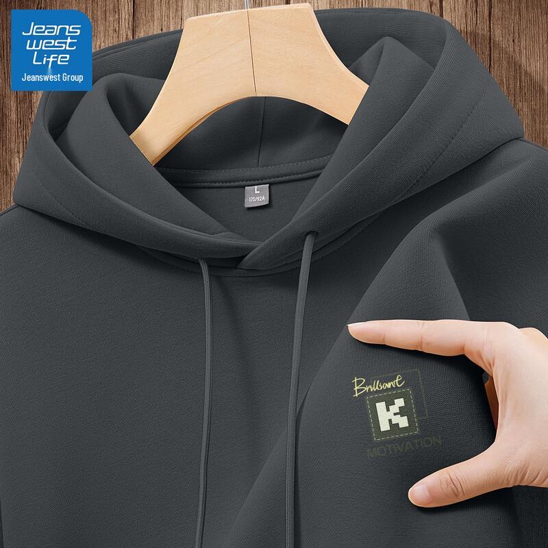 JEANSWEST LIFE Men's Loose Fit Hooded Sweatshirt