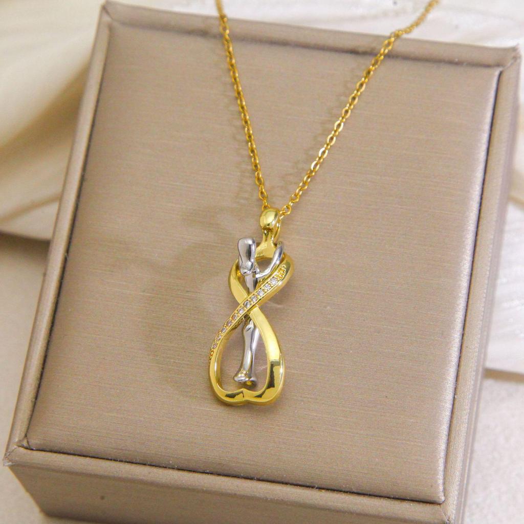 Stylish Non-Fading Hug Necklace for Couples - Romantic Gift for Men and Women