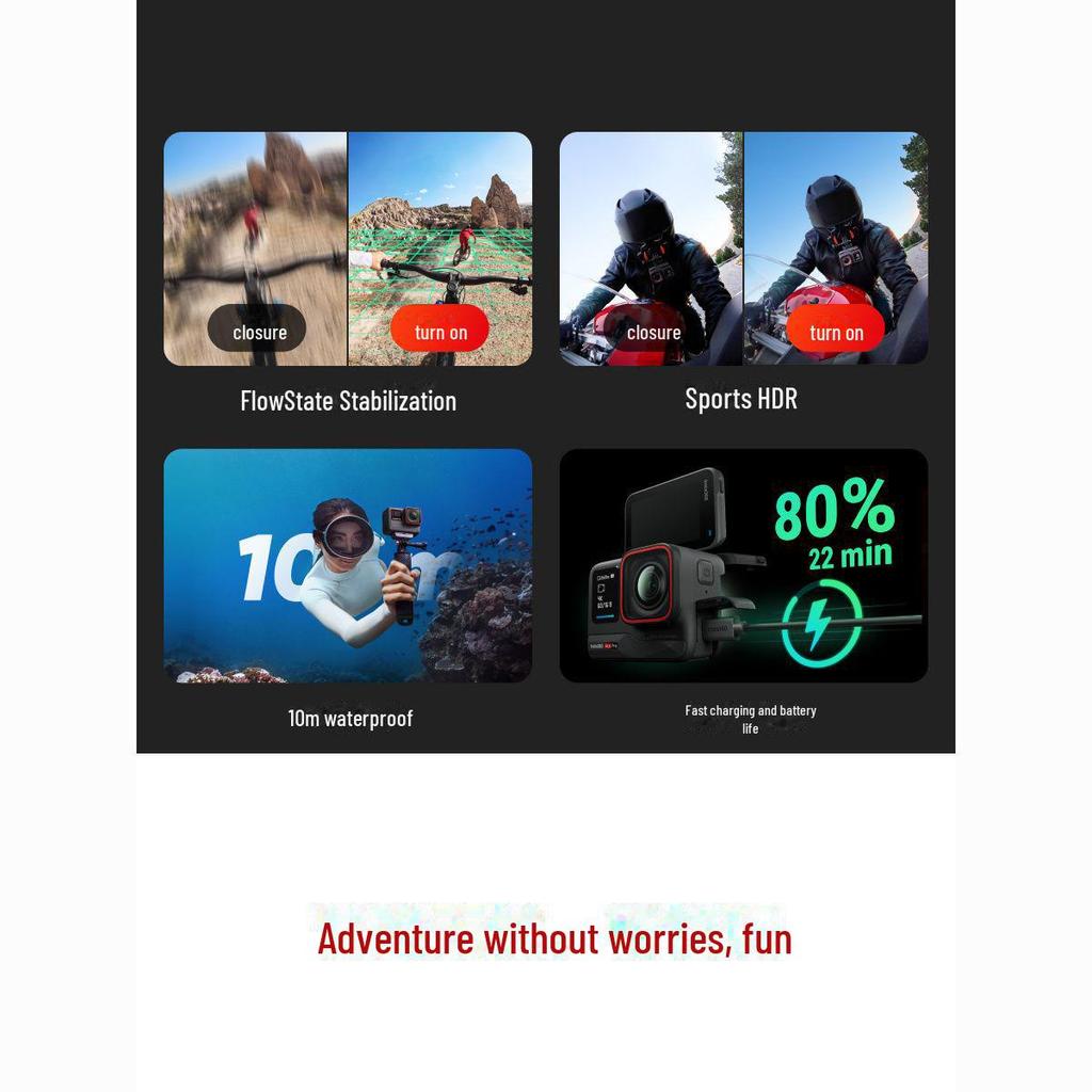 Kamera sportowa Insta360 Ace Pro AI do motocykli i narciarstwa