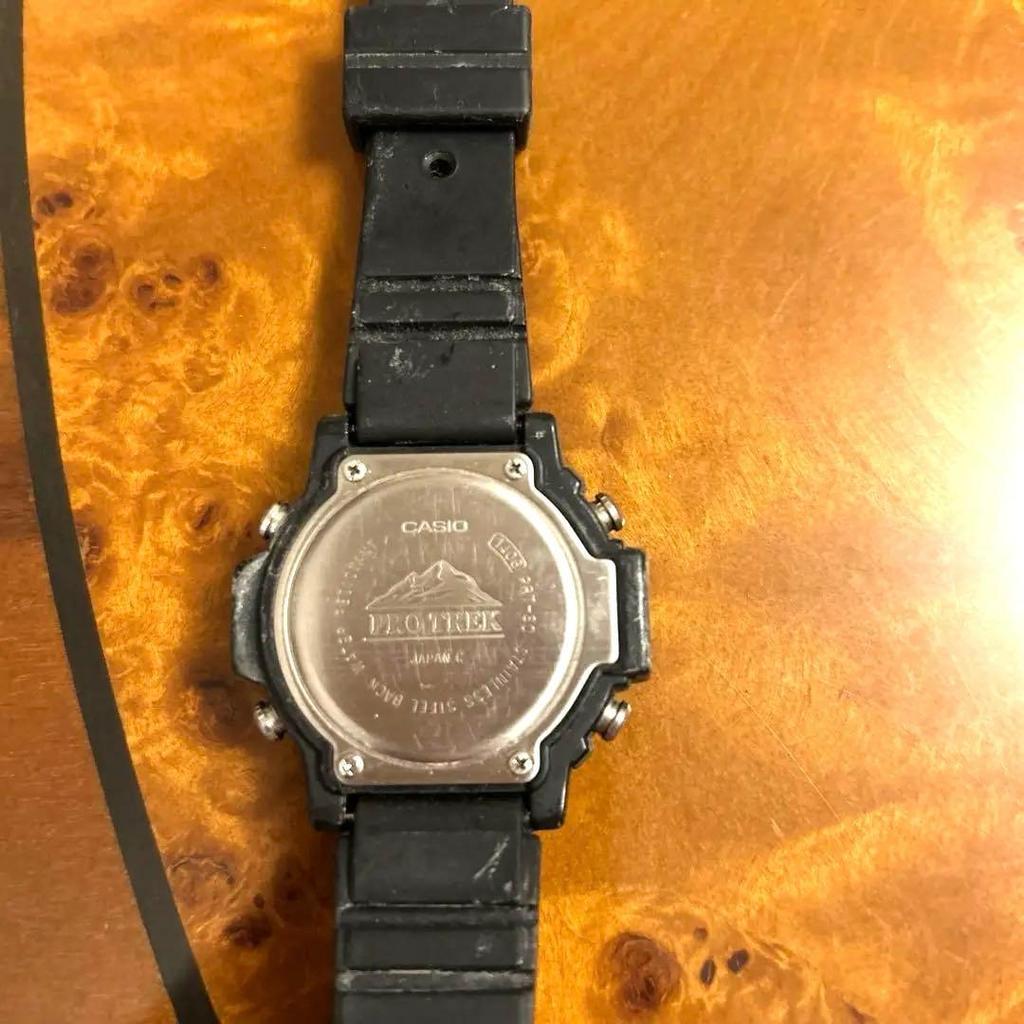 Used CASIO PRT-30 Pro Trek Working Digital Watch Black