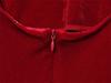 Summer 2025 Women's Sleeveless Velvet Midi Dress with Waist-Cinching Design