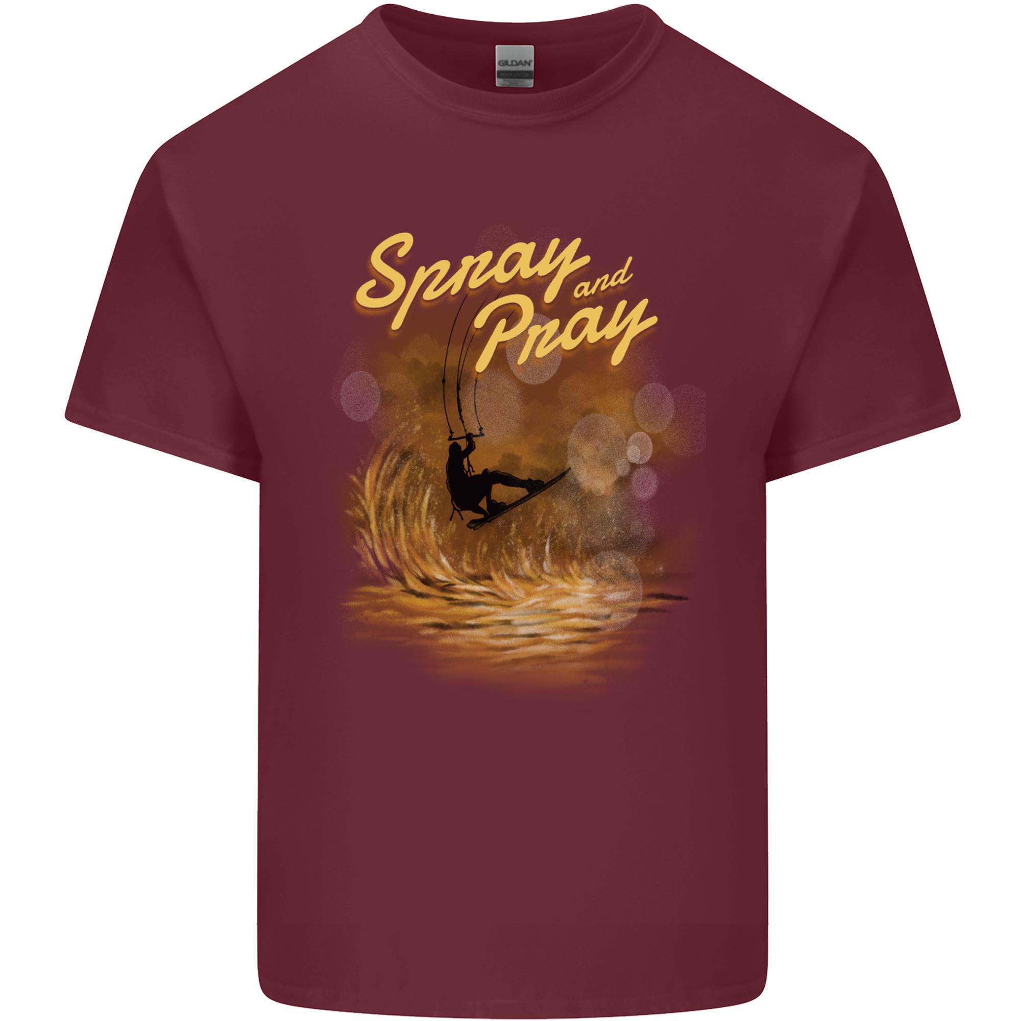 Kitesurfing Spray and Pray Unisexs Light Cotton TShirt S
