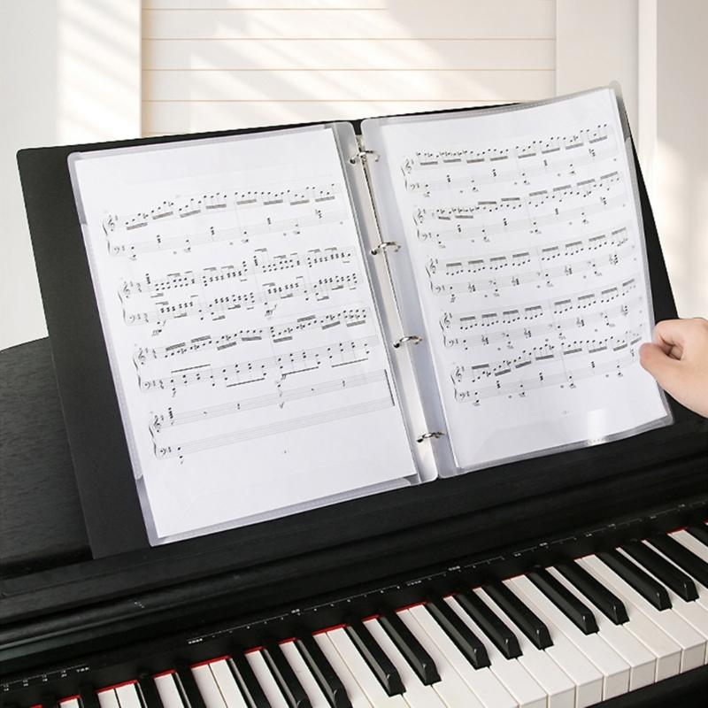 Portable 20 Pages Music Sheet File Paper Storage Folder Documents Holder 4 Size Music Score Folder Organizer Enduring