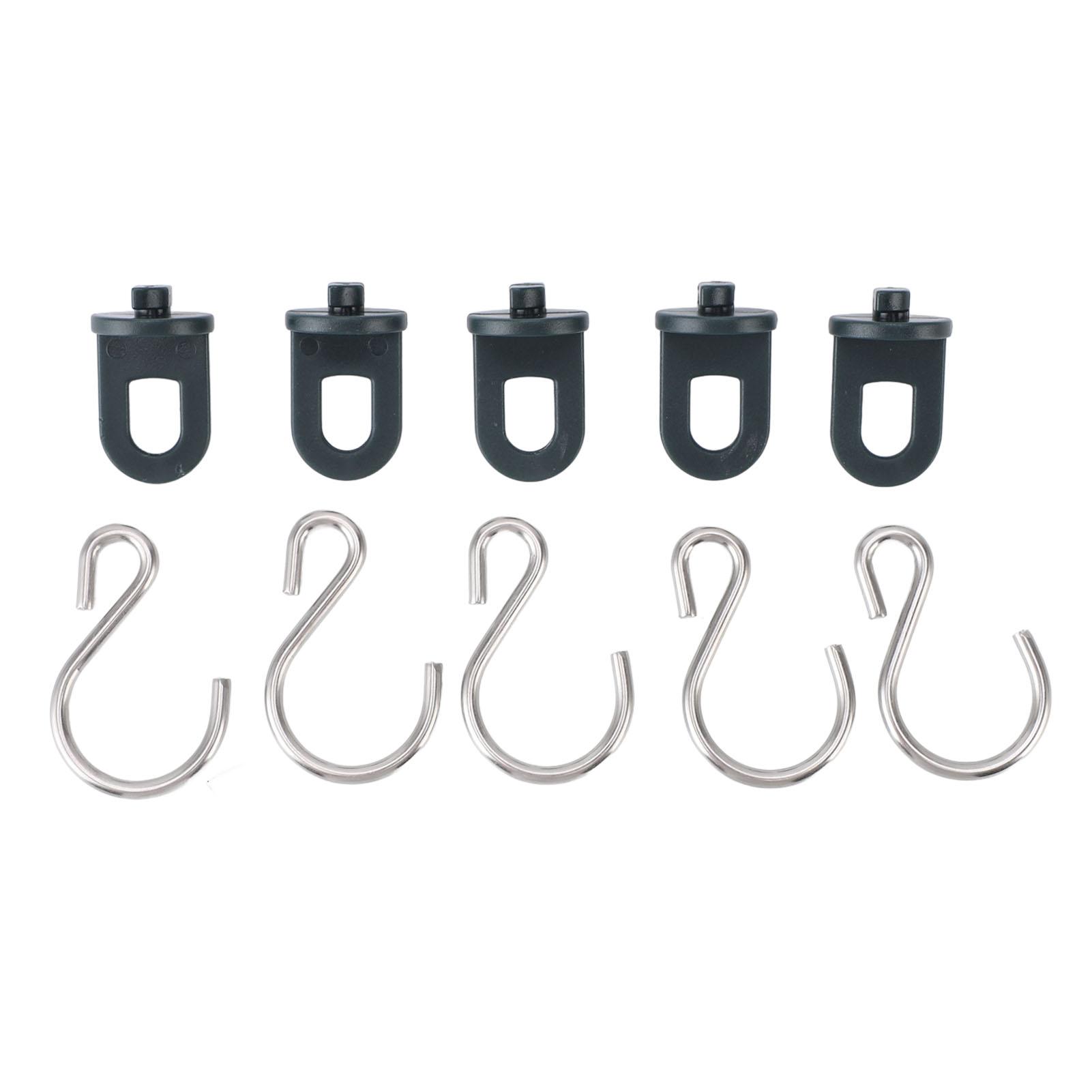 50 Pieces Plastic Roller Clips S Hook Stainless Steel Greenhouse Hook for Plant Pots, 50 Clips and 50 Hooks for Gardening and Planting