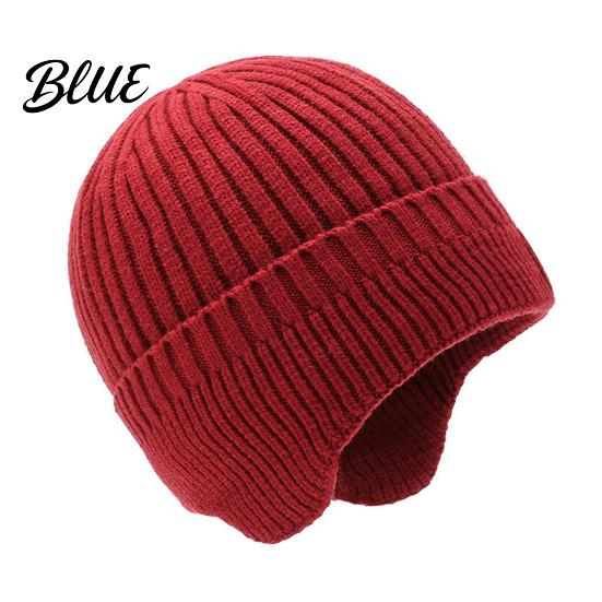 Soft Fleece Lined Thermal Hat Winter Knitted with Ear Flaps for Men Hat Stretchy Unisex Accessory Subzero Temperatures Cap Cold Weather Warm