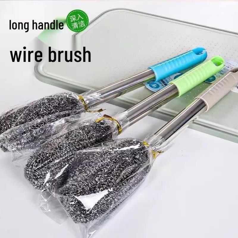 Stainless Steel Long Handle Dishwashing and Toilet Cleaning Brush