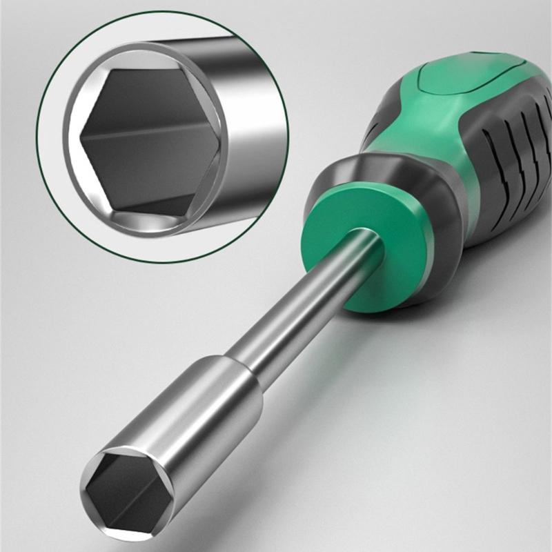 Professional Steel Screwdriver Bit Adapter Extended Shafts Nut Driver Suitable for Multiple Socket for Complex Tasks