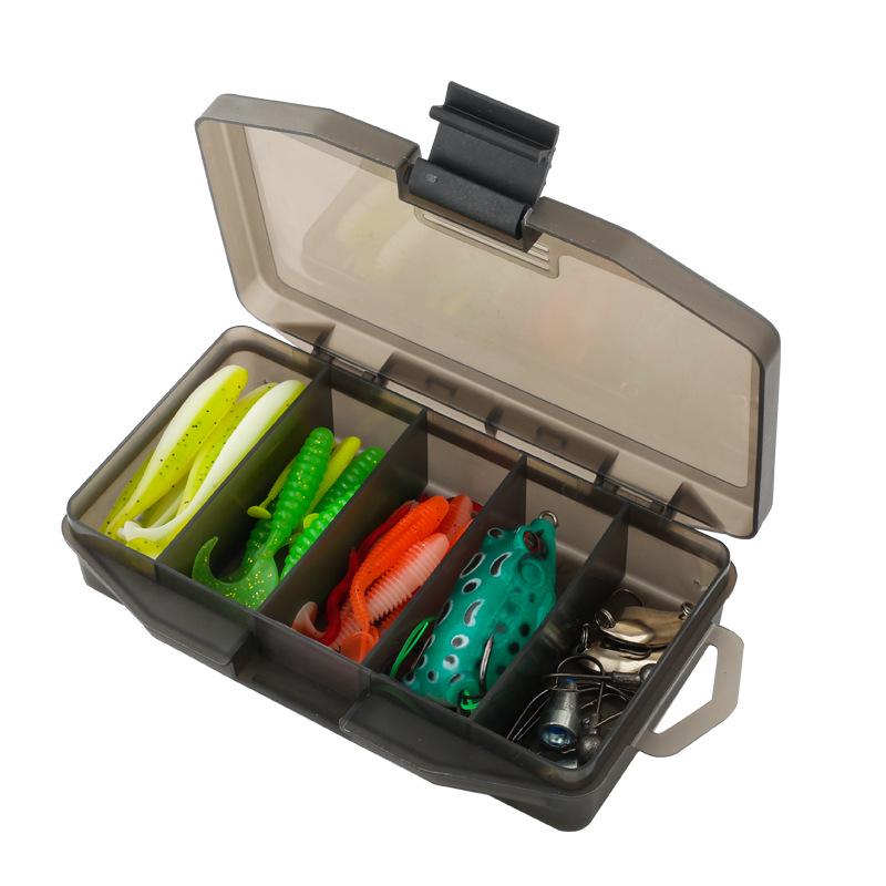 Zweifarbiges Weichköder-Köder-Set mit Bleikopfhaken - Grenzüberschreitendes Angelset