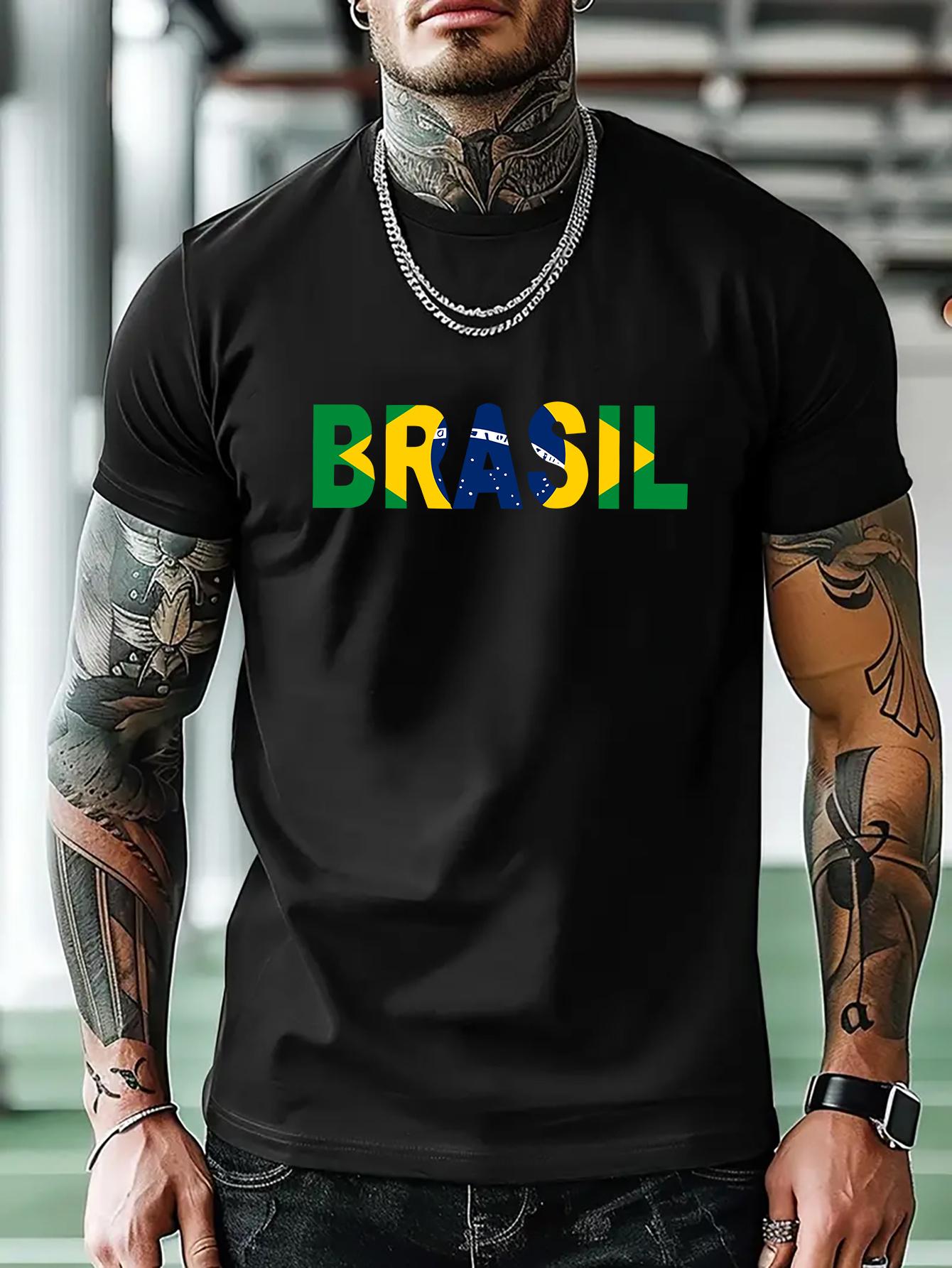 Casual Brazil Graphic T-shirt - Short Sleeve XXL