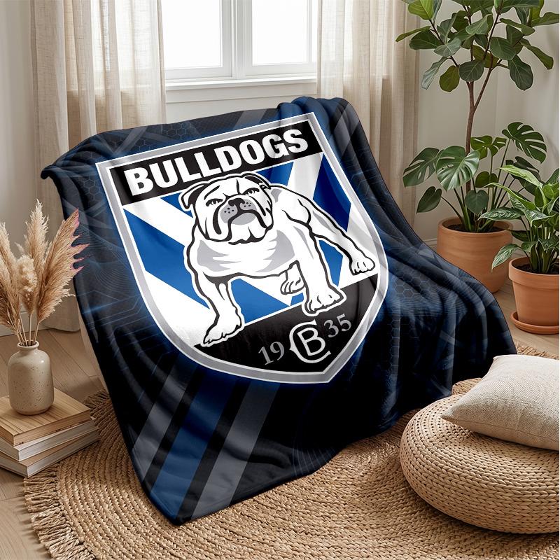 Coperta in Pile Flanella Canterbury-Bankstown Bulldogs Coperta Calda e Accogliente per Divano Letto Viaggio Uso in Tutte le Stagioni
