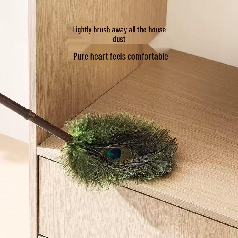 Pfauenfeder Staubwedel mit verlängerter Reichweite für Fugen