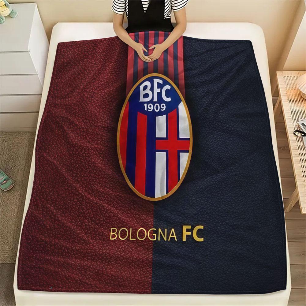 1PC Bologna FC 1909 Patterned Flannel Blanket Suitable For All Seasons for Home Decor Warmth and Comfort Gifts Holiday Present