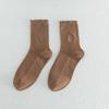 Female Spring and Autumn New Cartoon Dog Embroidery Pulled A College Style Cotton Socks