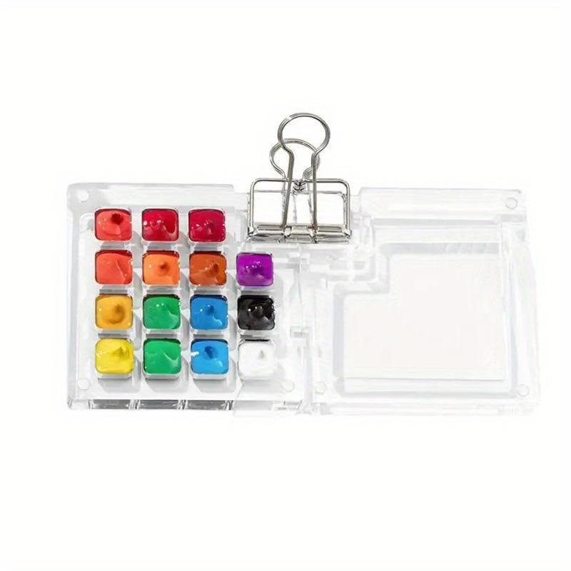 Acrylic Mini Watercolor Palette Empty 8/15 Grid Portable Paint Box Travel Painting Watercolor Packaging Paint Tray Art Supplies
