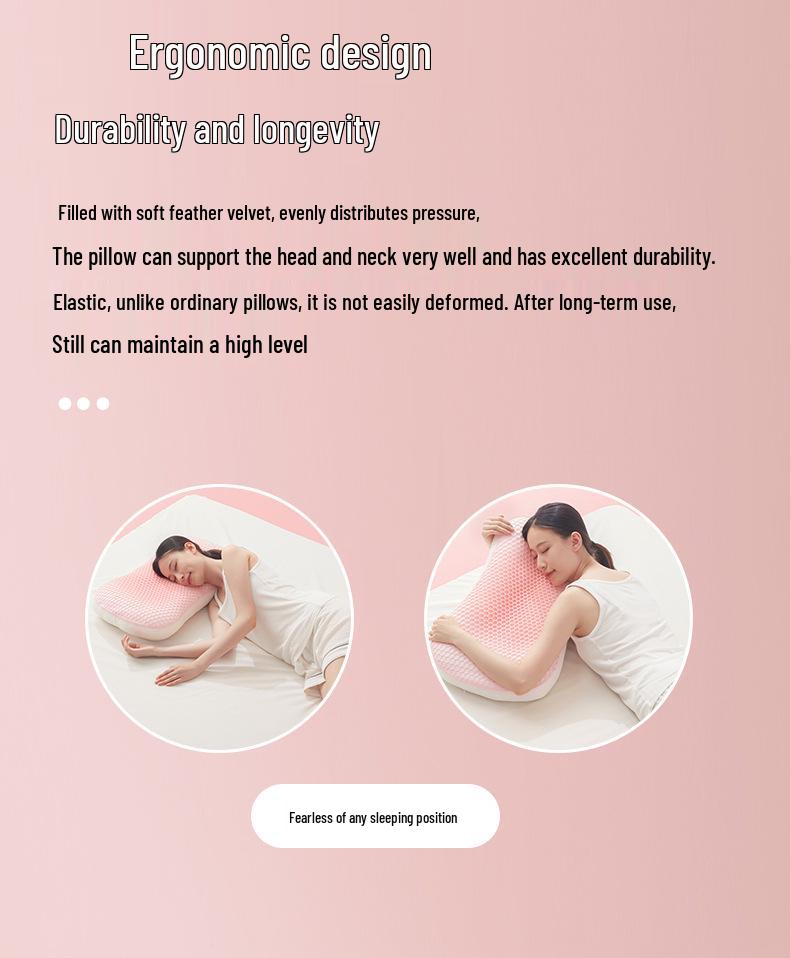 Class A TPE Rubber Neck Support Cooling Pillow - High Loft, Breathable, Gel Core, Anti-Collapse for Hotel or Summer Use