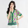 Anruijing Women's Hong Kong Style Jacquard Knit Summer Top