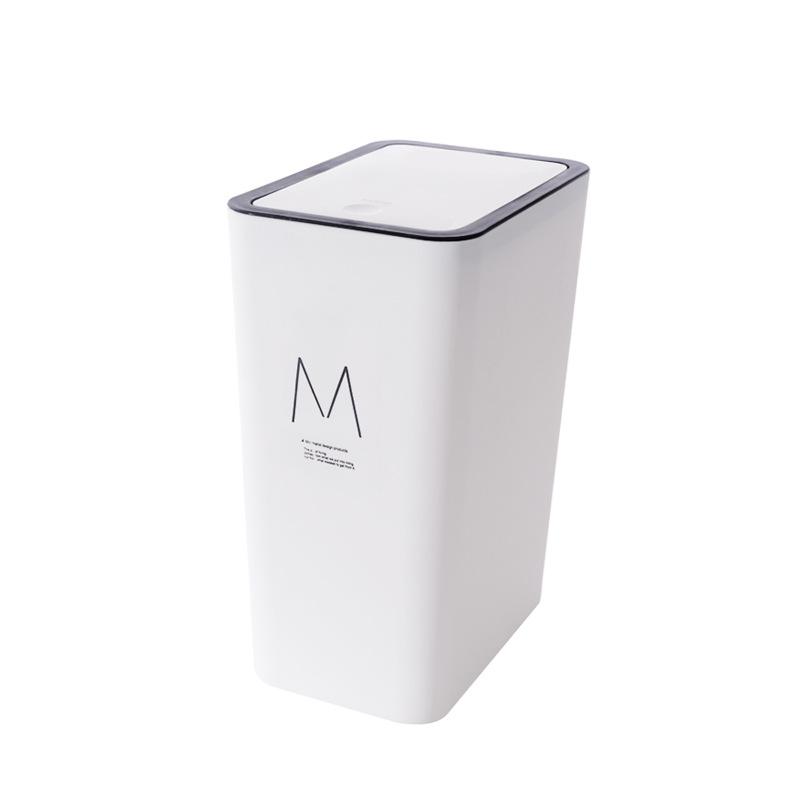 Large Press-Lid Trash Can for Kitchen, Living Room, Bedroom, and Bathroom - Deer Design