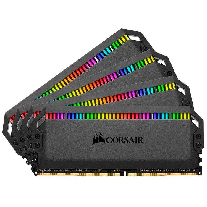 Mémoire RAM - CORSAIR - Dominator Platinum RGB - 128 Go - DDR4 3600 MHz - CL18 - Quad Channel