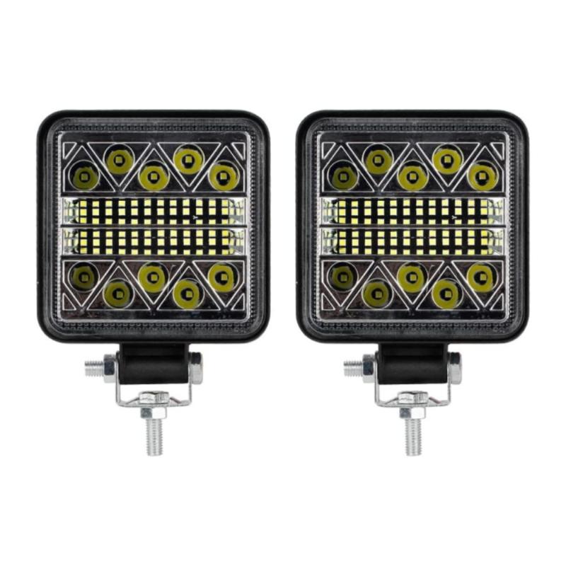 1Pcs 72W/102W Lightbar Spotlight Offroad Led Work Light Bar 3030 Led 34Smd Square For Tractor Suv Truck Driving Fog Lamp