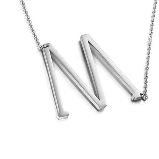 Women 26 English Letter Pendant Chain Necklace Choker Party Jewelry Gift