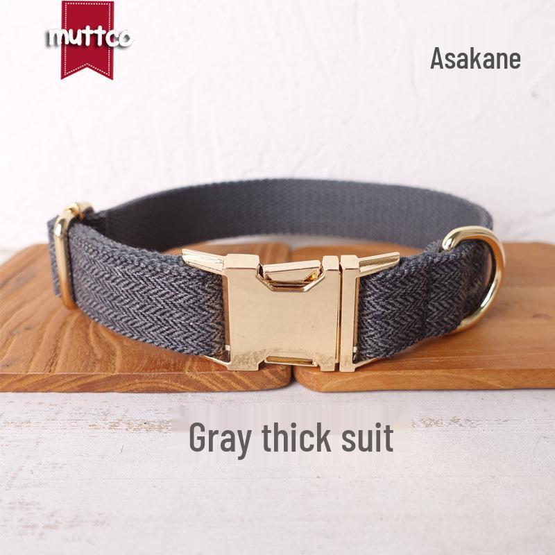 MUTTCO Gray Thick Suit Dog Walking Set UDC-120J XS