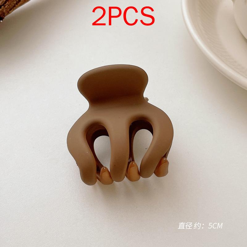 2 ΤΕΜ Premium Σετ Κεφαλών Νέο Γυναικείο Κλιπ Κλιπ Νύχι Μόδας Καφέ Μαύρο Ακρυλικό Μεγάλες Φουρκέτες Claw For Lady Clip Barrette Αξεσουάρ μαλλιών