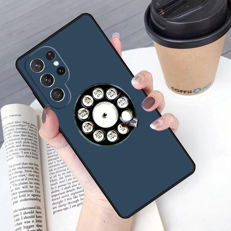 Retro Telephone Rotary Dial Phone Case Cover For Samsung Galaxy S24 S25 Ultra S21 S22 Ultra S10E Note 10 Plus Note 20 FE S23
