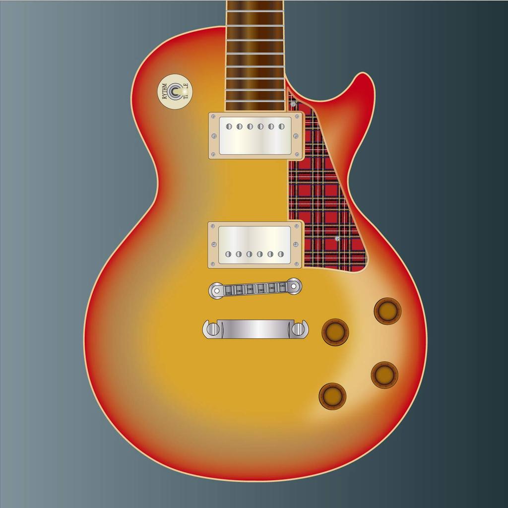 SCORELAY PICKS Les Paul Pickguard [Check Print] SC-GPL010