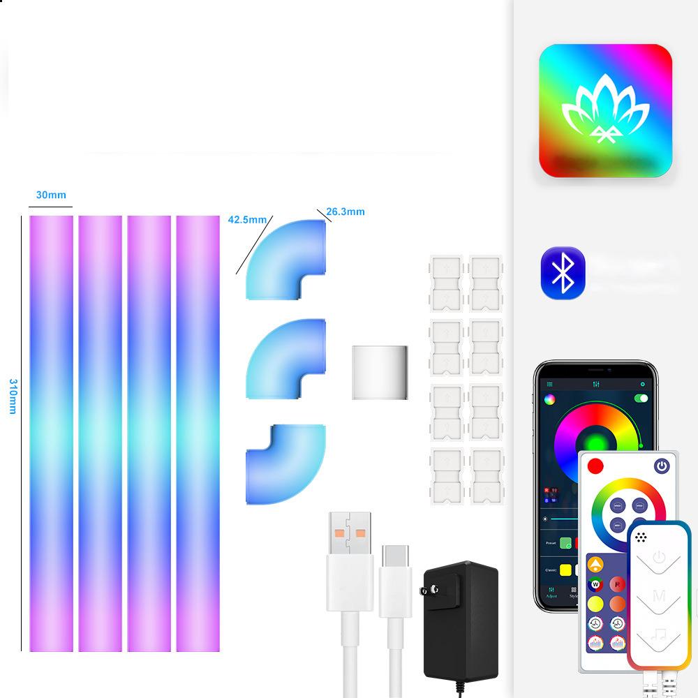 Ambient Wall Light Remote Control Atmosphere Light Illusion Corner Light RGB Colorful Fill Light Decoration Pickup Rhythm Lights