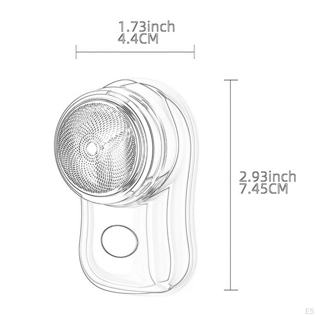 Mini Shaver with Precision Trimmer, Ideal for Face Hair Removal at Home or Outdoors