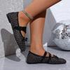 Ballerine da Donna a Punta Larga in Rete con Fiocco - Slip-On Traspiranti con Design Traforato per la Primavera, Scarpe Piatte Uniche Comode