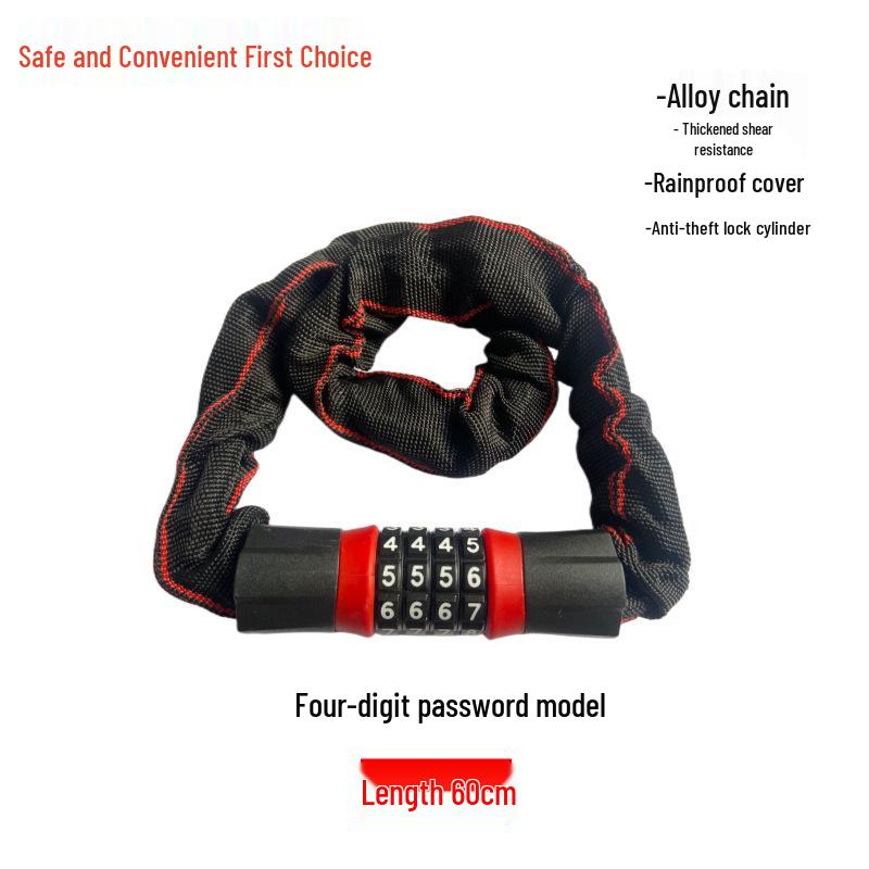 Electric Bicycle & Motorcycle Anti-Theft Iron Chain Lock