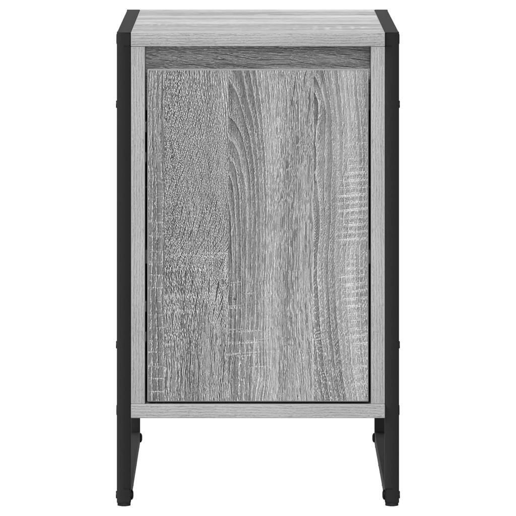 Nightstand Set of 2 Grey Sonoma 39.5 x 30 x 50 cm Particleboard
