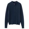 Women's 100% Cashmere Half-Zip Sweater - Casual Loose Fit, Autumn/Winter Knitwear with Stand Collar