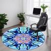 1pc Butterfly Snowflake Office Round Area Rug, Indoor Mat Suitable ForOffice, Under Office Chairs Bedroom Living Room Home Decor, Room Deco q057