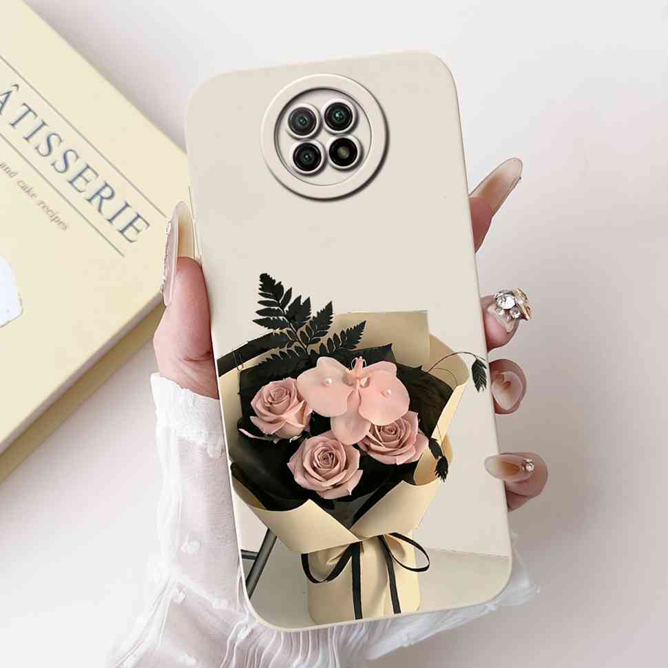 For Redmi Note 9 5G M2007J22C Case Cartoon Rabbit Soft Silicone Matte Cover For Xiaomi Redmi Note9 5G 6.53" Flower Shell Capa